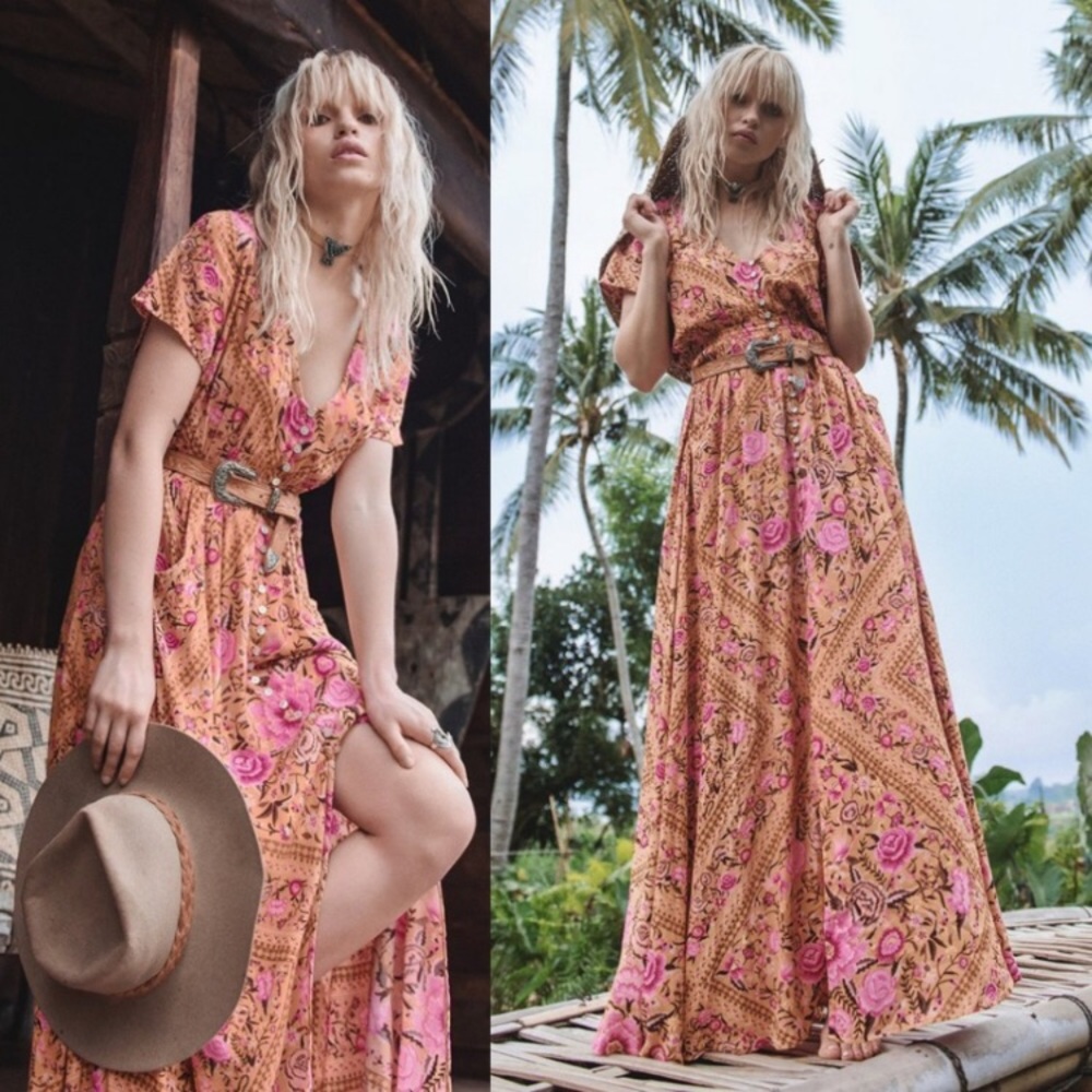 SOLD- Spell and Gypsy Amber Babushka maxi - XS